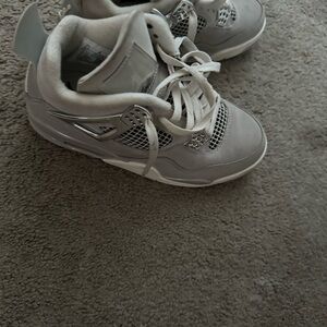 Jordan Kids Gray and White Sneakers